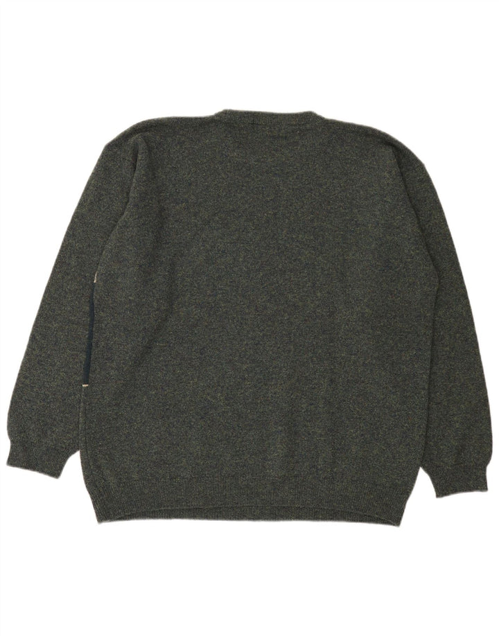 Marks & Spencer Jersey De Cuello Redondo Para Hombre Color Block Verde Grande