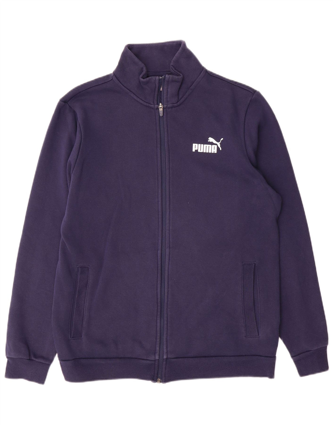 PUMA Chaqueta superior de chándal para hombre Algodón azul marino mediano
