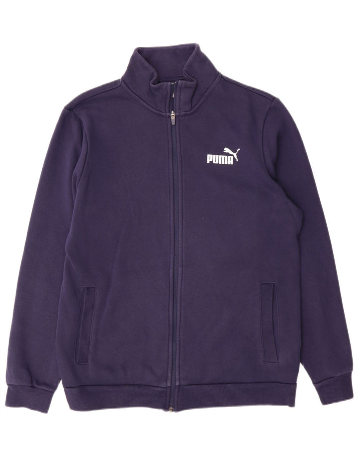 PUMA Chaqueta superior de chándal para hombre Algodón azul marino mediano