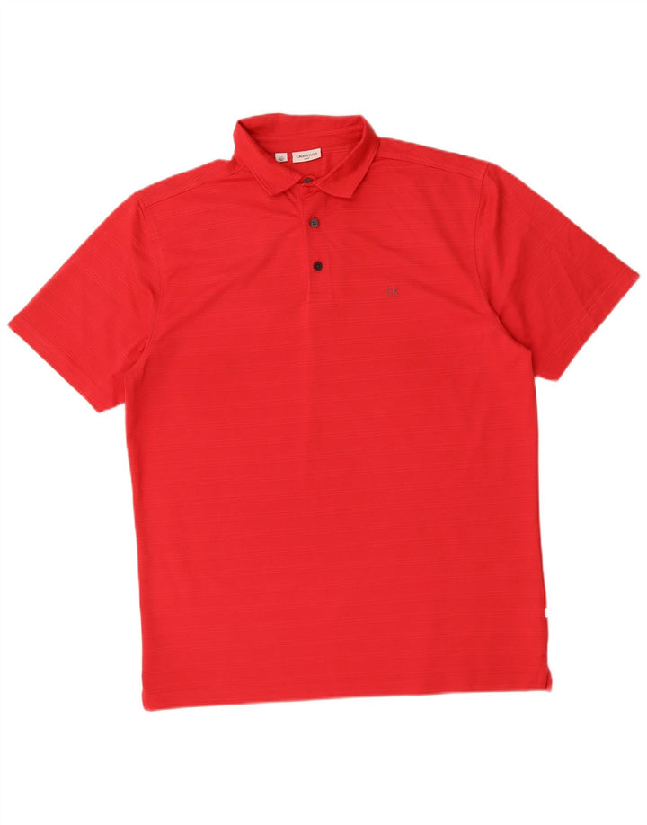 Polo Calvin Klein para hombre poliéster rojo grande