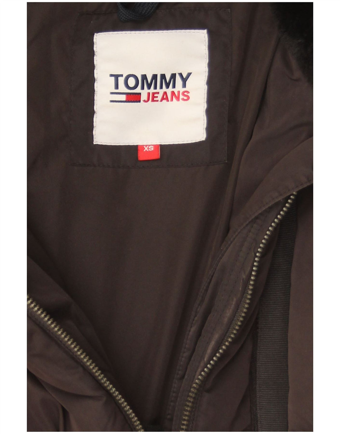 Tommy Hilfiger Chaqueta acolchada extragrande corta para mujer UK 6 XS Poliamida gris
