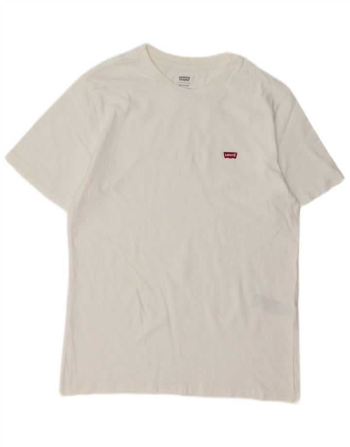 Levi's Camiseta estándar para hombre Top Small White Cotton