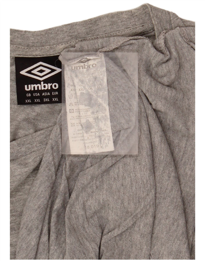 UMBRO Camiseta Hombre Top 2XL Gris Algodón