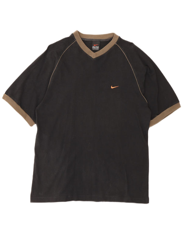 Nike Camiseta para hombre Top UK 39/41 Medium Negro Colorblock Algodón