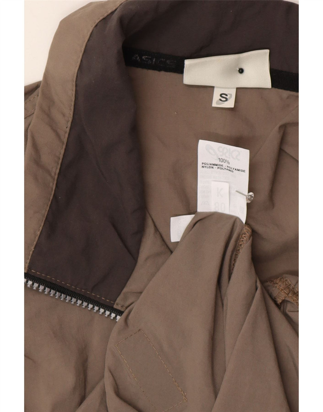 Asics - Chaqueta de chándal para hombre, talla 36, talla pequeña, color marrón, poliamida