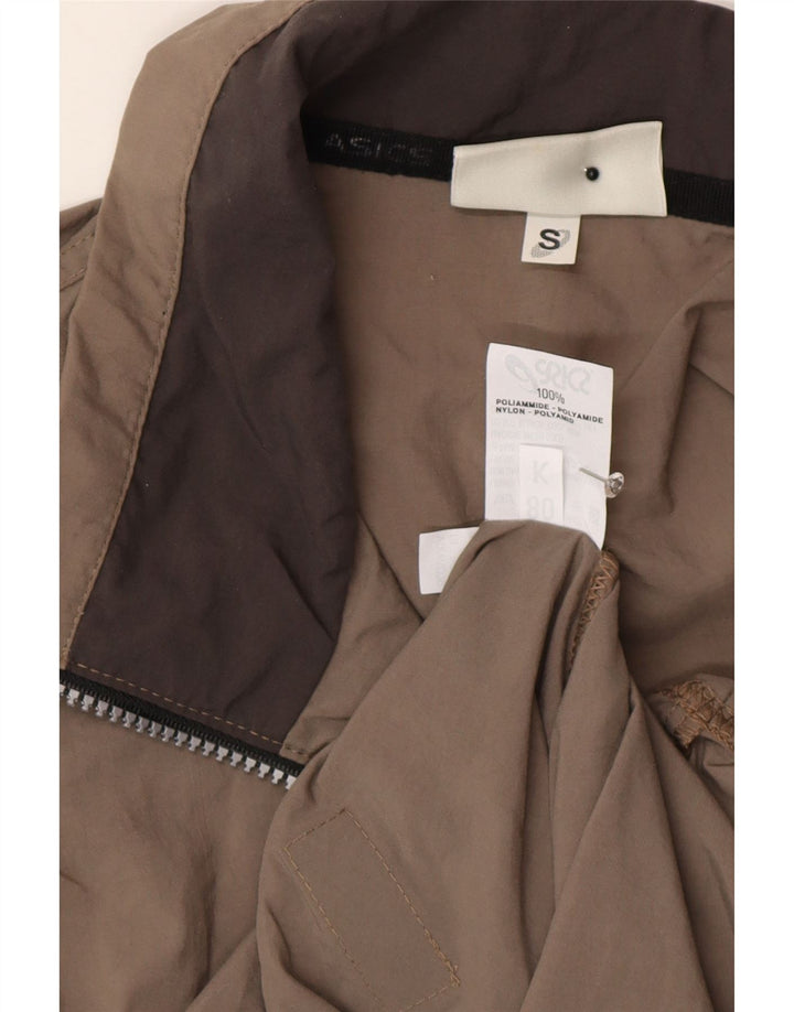 Asics - Chaqueta de chándal para hombre, talla 36, talla pequeña, color marrón, poliamida