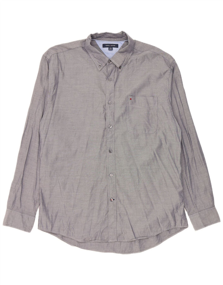 Camisa Tommy Hilfiger Hombre XL Azul Marino Algodón