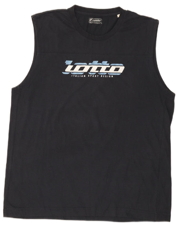 Lotto Hombre Gráfico Chaleco Top 2XL Azul Marino