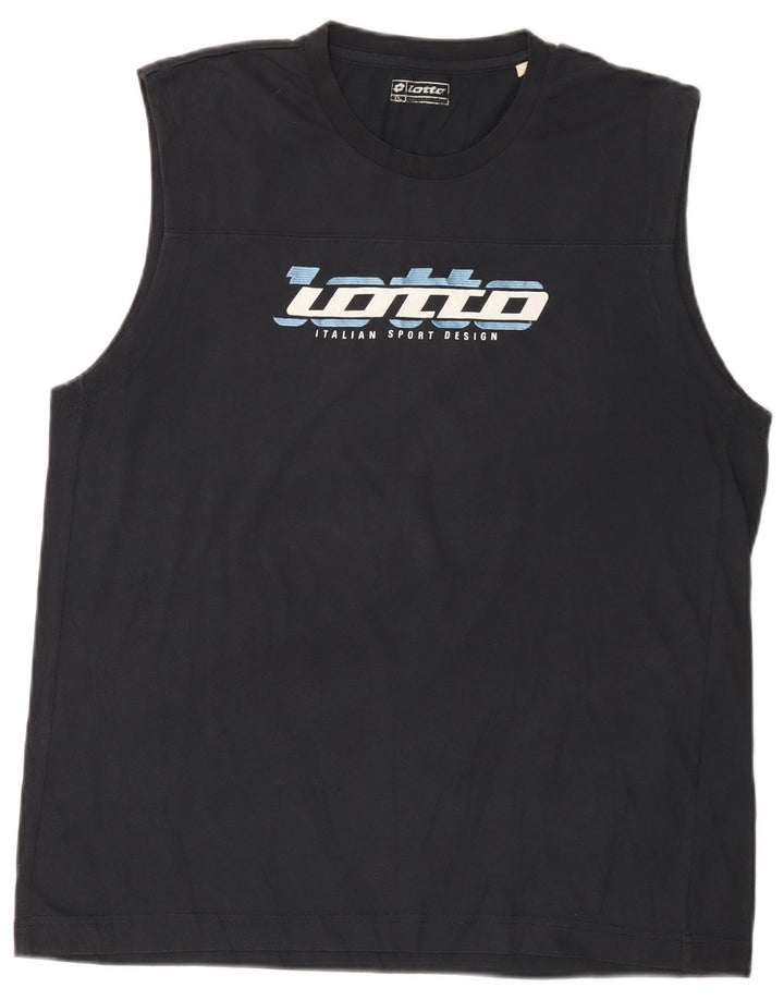 Lotto Hombre Gráfico Chaleco Top 2XL Azul Marino