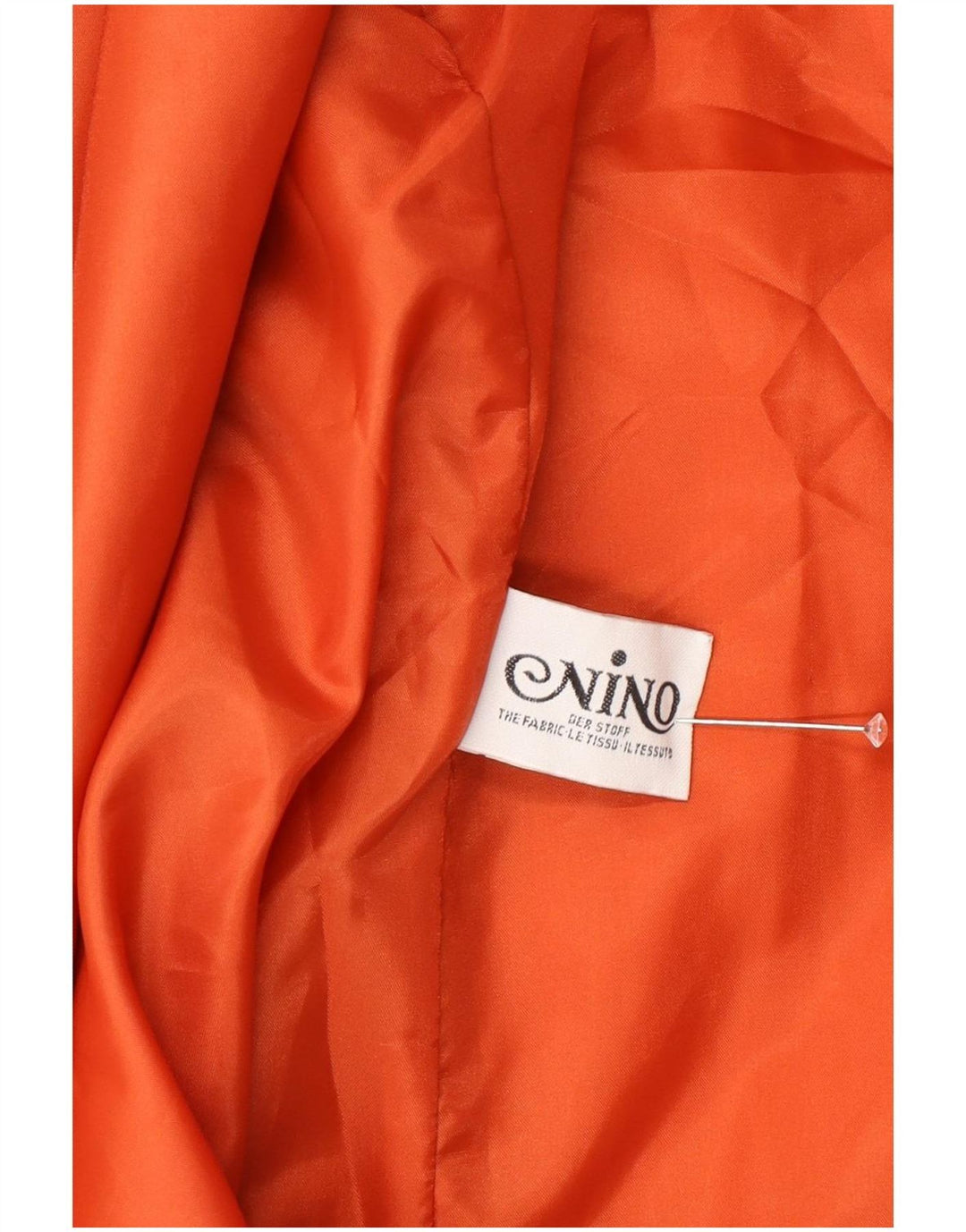 NINO Chaqueta tipo blazer con doble botonadura para mujer UK 46 Grande Poliéster naranja