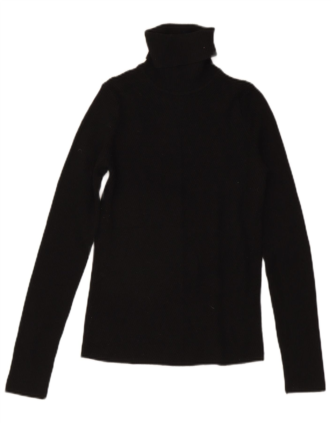 Zara Blusa con cuello vuelto para mujer UK 42 Medium Black Viscosa