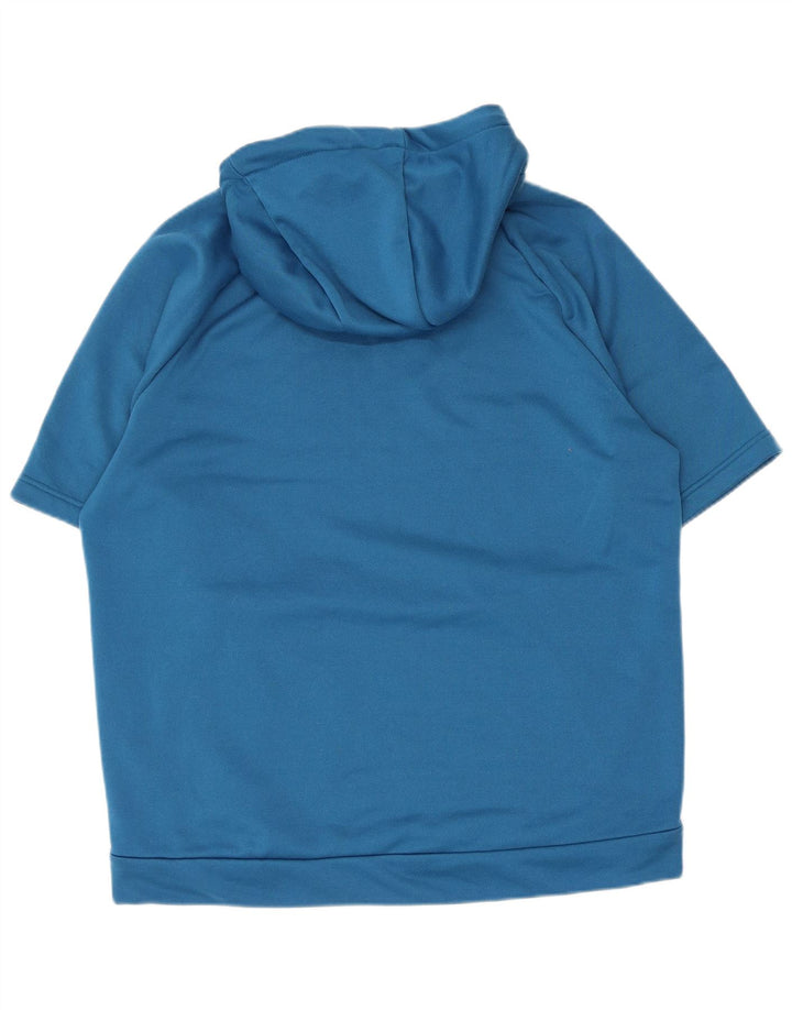 Nike Hombre Dri Fit Sudadera con capucha de manga corta Jersey Grande Azul Poliéster
