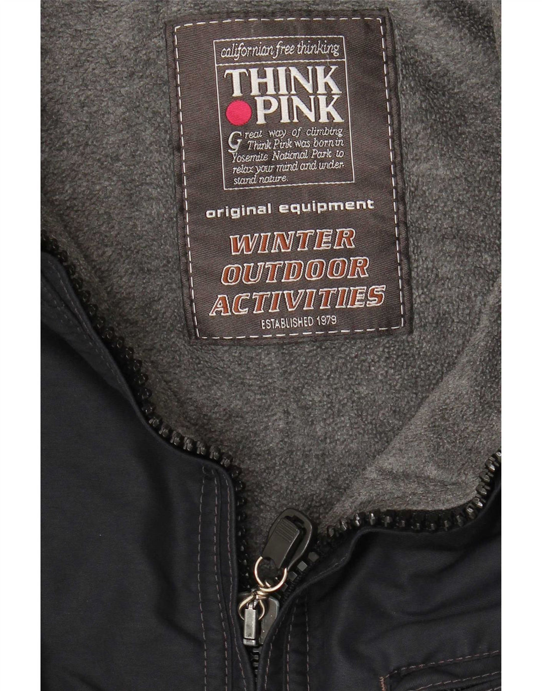 Think Pink Chaqueta cortavientos bomber para hombre UK 42 XL Azul marino