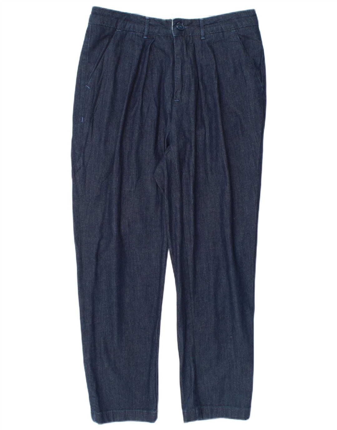 Pantalones cortos con pinzas para mujer Rifle W28 L24 Azul marino