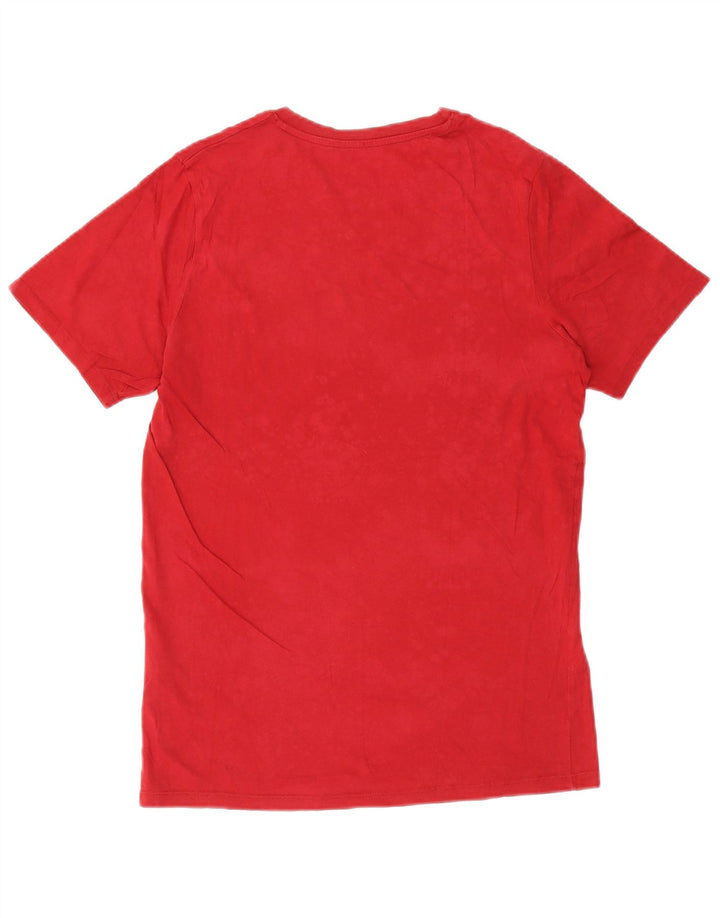 Jack & Jones Hombre Slim Fit Camiseta Top Medium Rojo Algodón