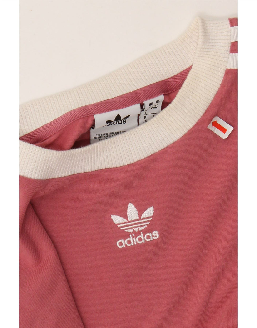 ADIDAS Camiseta de manga larga para mujer UK 8 Pequeño Algodón rosa