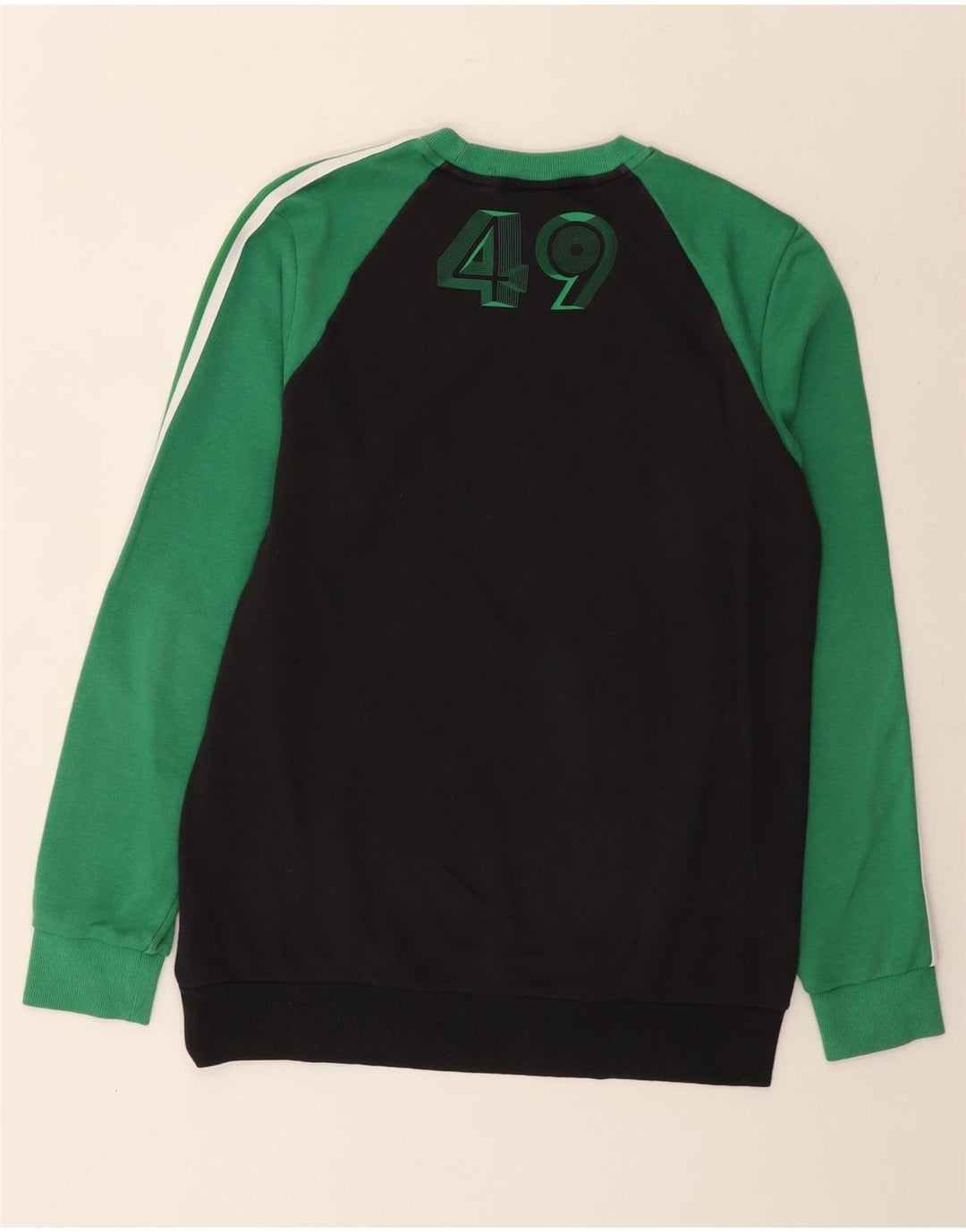 Adidas Hombre Sudadera Jumper Medium Negro Colorblock Algodón