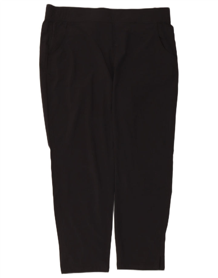 Eddie Bauer Pantalones Casuales Rectos para Mujer Grande W36 L27 Poliéster Negro