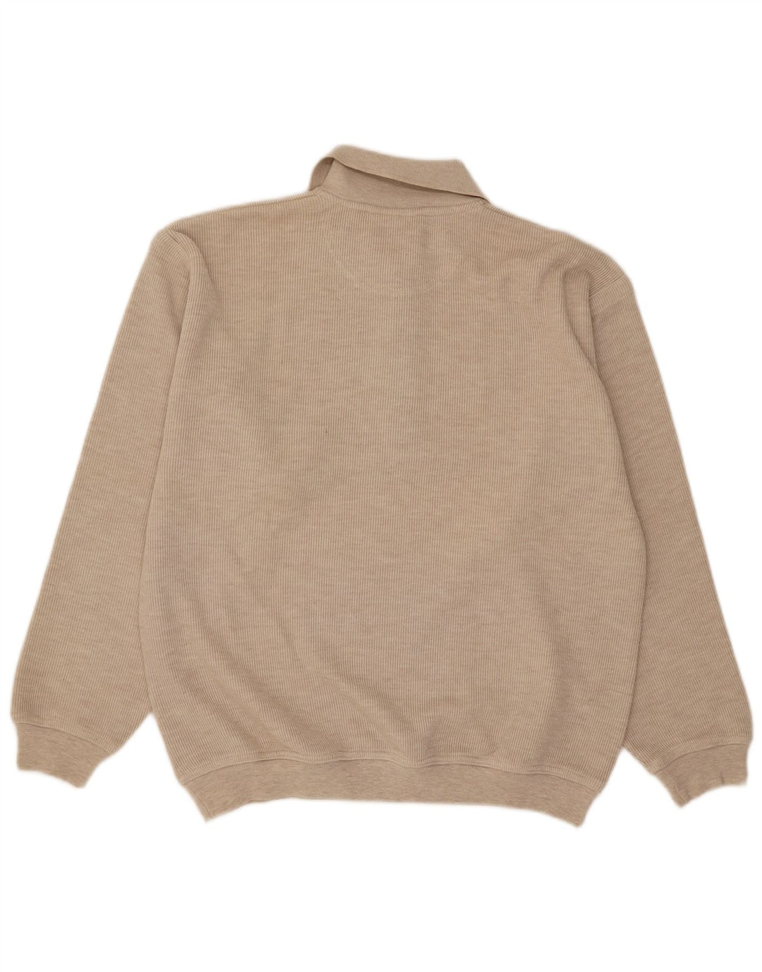 Bounded Waters - Jersey con cuello tipo polo para hombre, color beige medio