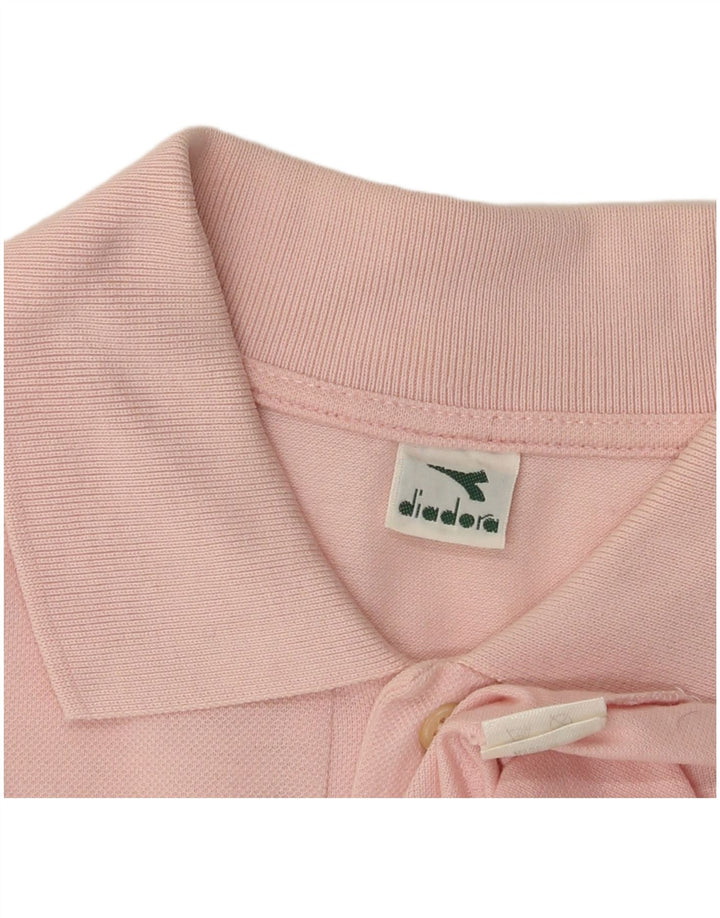 Polo Diadora Hombre Algodón Rosa Medio