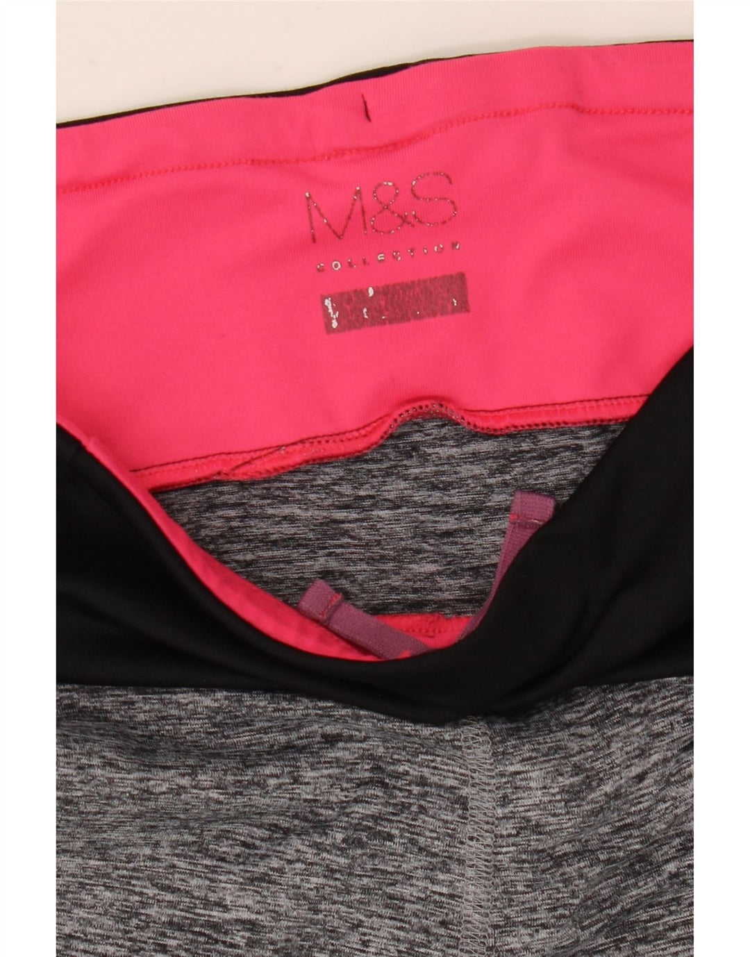MARKS & SPENCER Leggings capri para mujer UK 40 Pequeño gris Colorblock