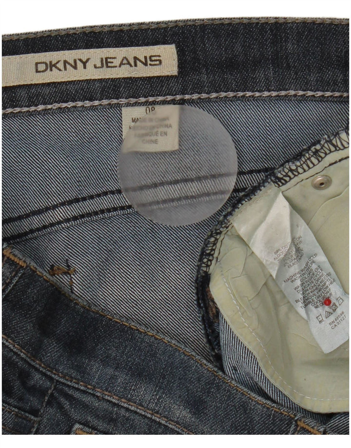 Dkny Bermudas vaqueras para mujer US 8 Medium W32 Azul marino Algodón
