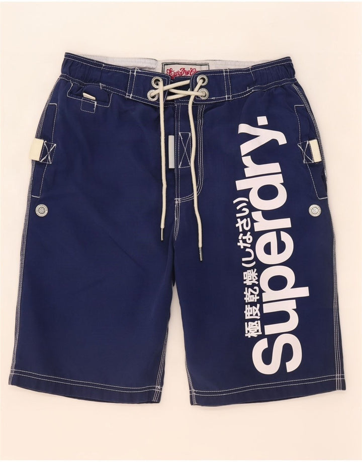 Superdry Shorts De Baño Gráficos Para Hombre Poliéster Azul Marino Medio