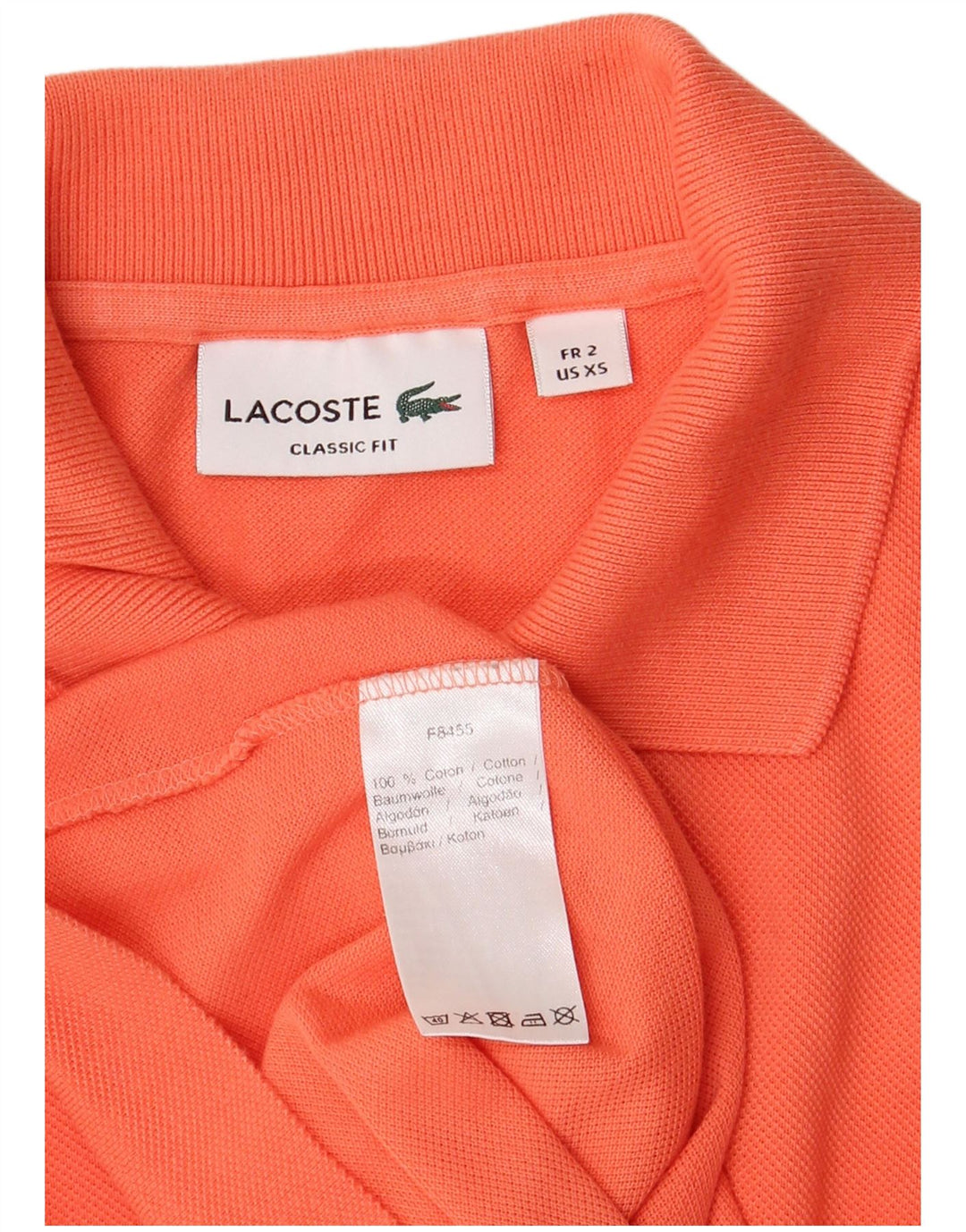 LACOSTE Polo de ajuste clásico para hombre talla 2 XS naranja