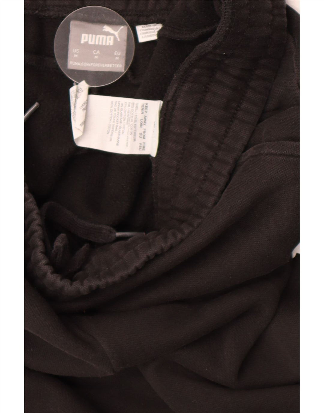 Pantalones De Chándal Puma Hombre Negro Mediano Algodón