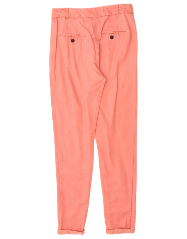 Zara Mujer Pantalón Chino Pegged XS W24 L29 Rosa Lyocell