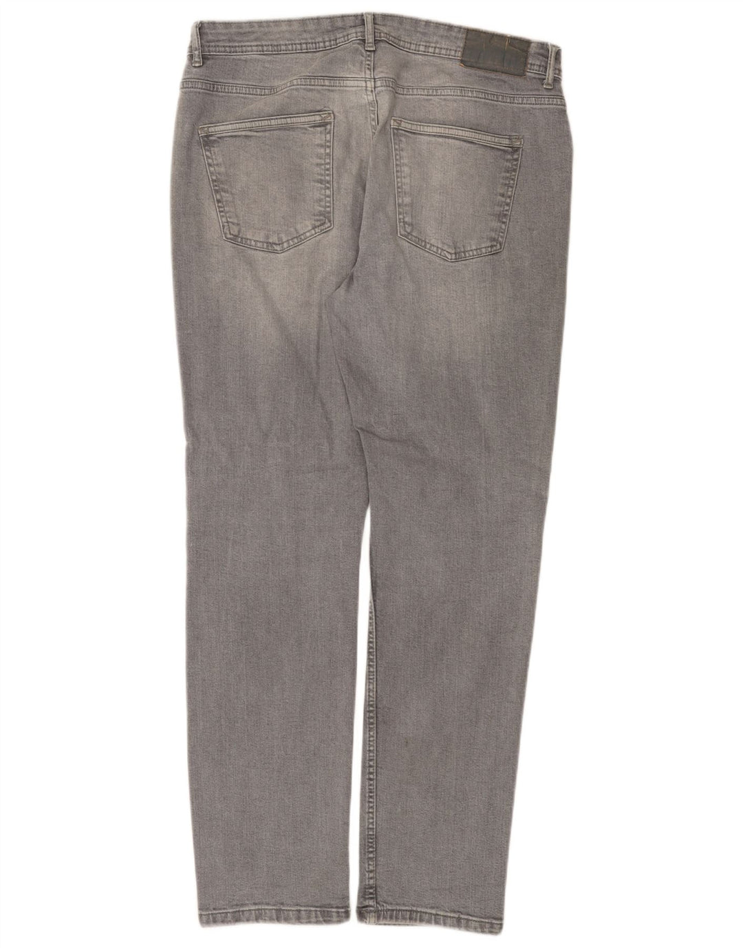 Denim & Co Vaqueros ajustados para hombre W34 L30 Algodón gris