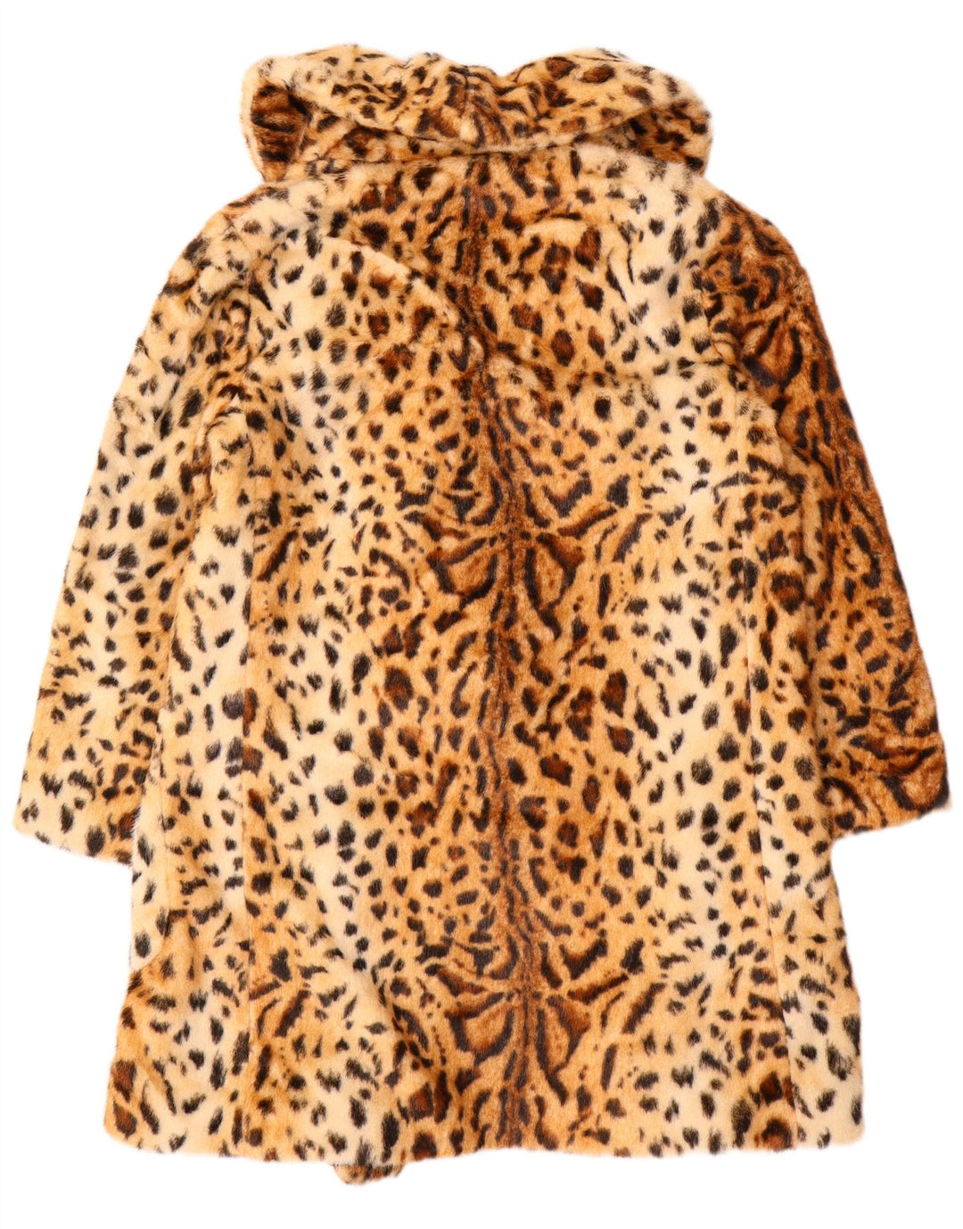 Topshop Abrigo de doble botonadura para mujer UK 42 Estampado animal marrón medio