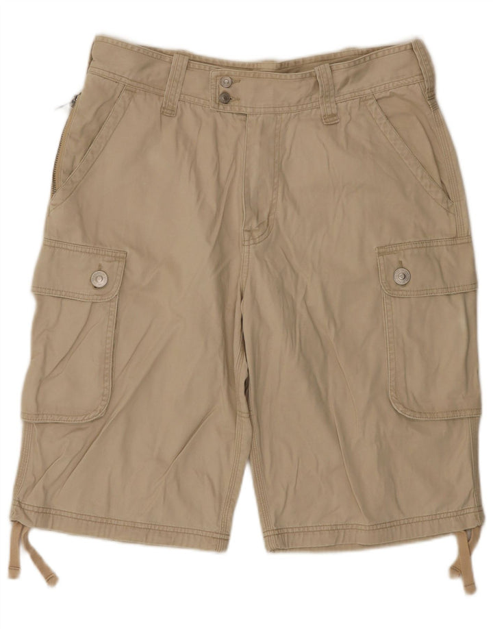 Benetton Shorts Cargo Hombre IT 48 Medium W36 Algodón Beige