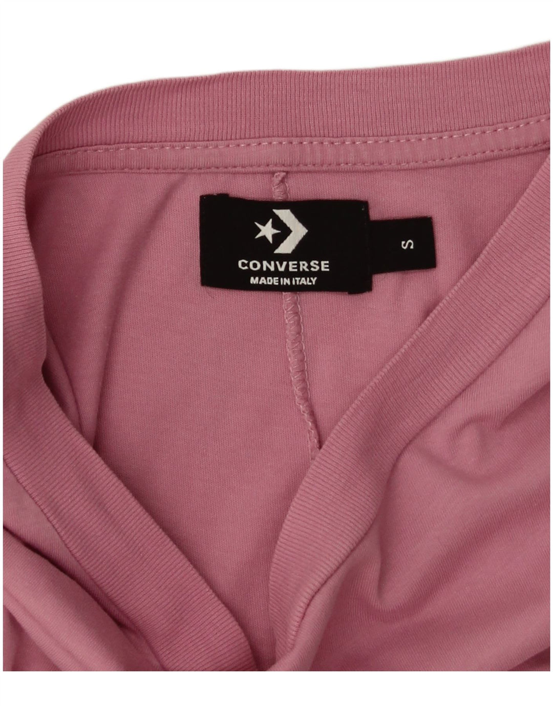Converse Camiseta extragrande para mujer Top UK 10 Small Pink Cotton