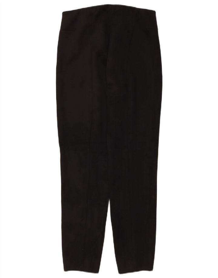 Zara Mujer Pantalón Casual Slim Grande W30 L27 Poliéster Negro