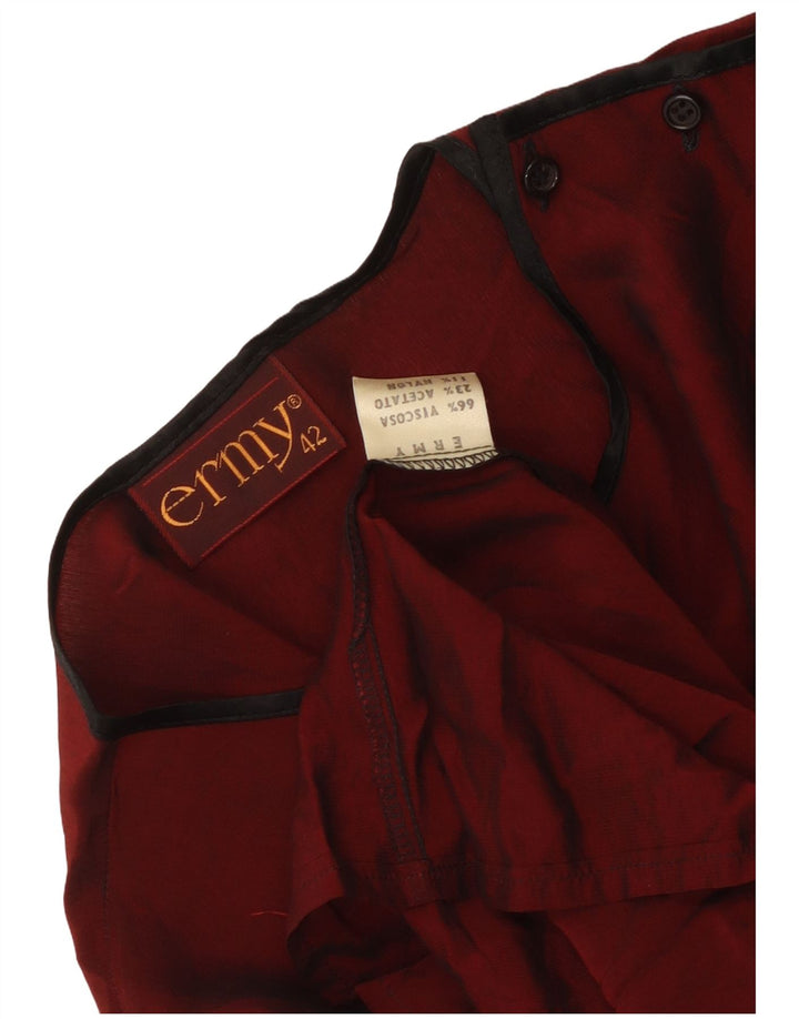 Blusa vintage para mujer Top IT 42 Viscosa burdeos medio