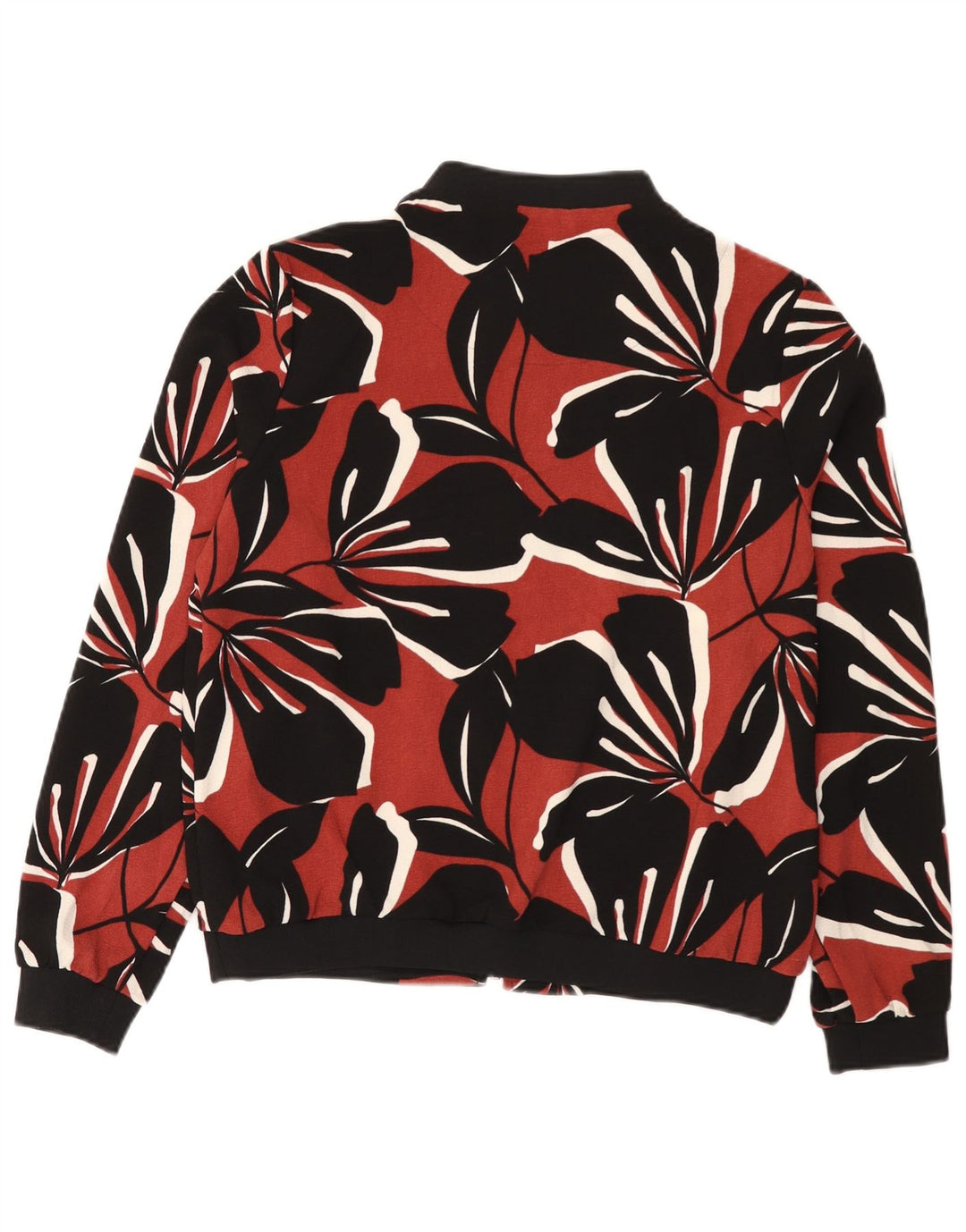 Marks & Spencer Chaqueta Bomber para Mujer UK 12 Mediana Poliéster Floral Negro
