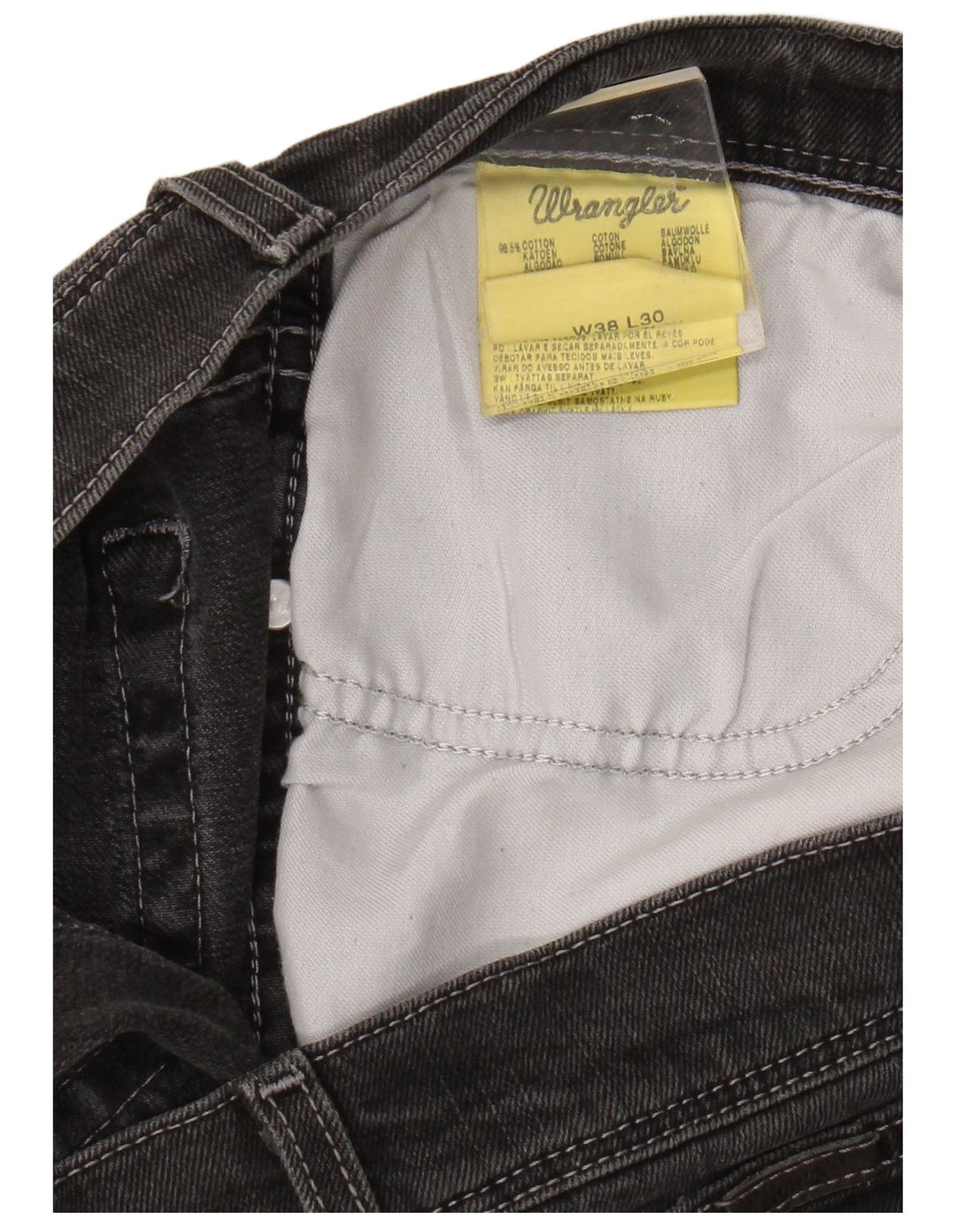 Wrangler Vaqueros rectos para hombre W38 L27 Algodón gris