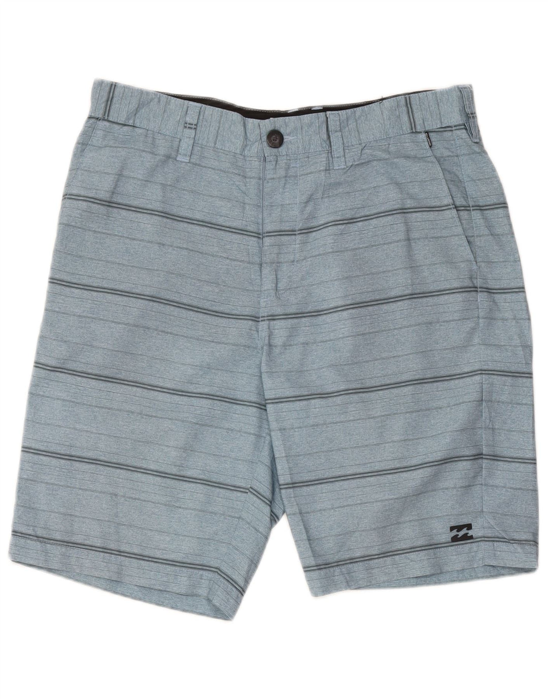 Pantalones cortos chinos Billabong para hombre W33 Poliéster a rayas azul medio