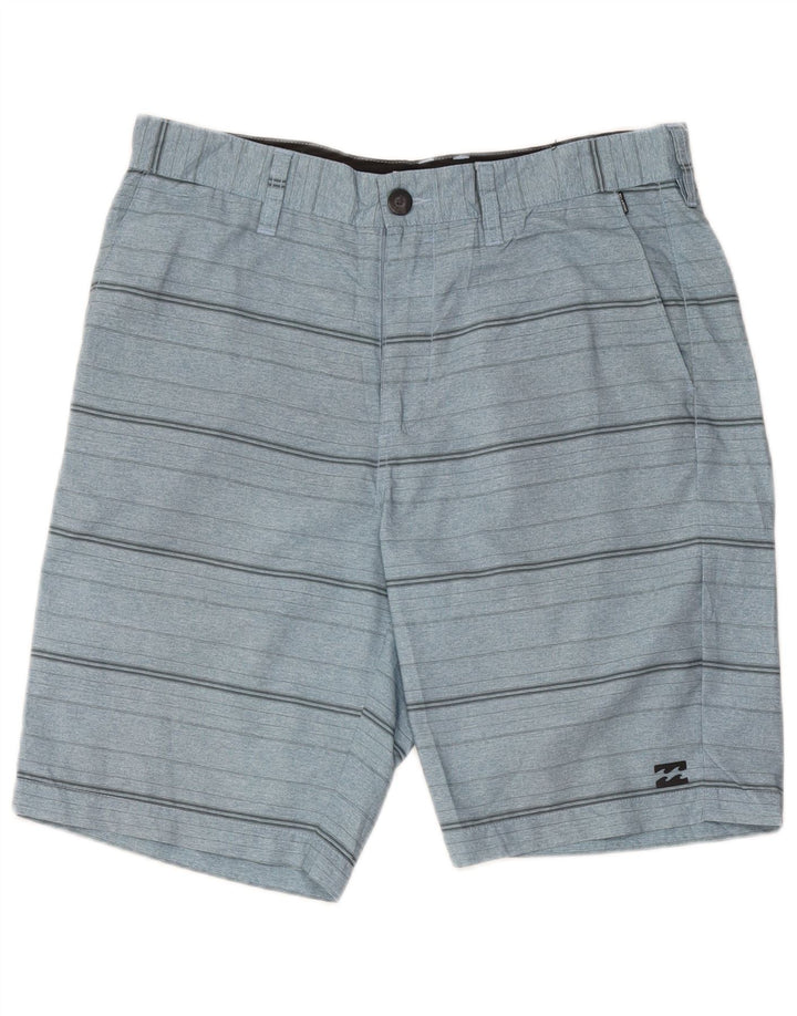 Pantalones cortos chinos Billabong para hombre W33 Poliéster a rayas azul medio