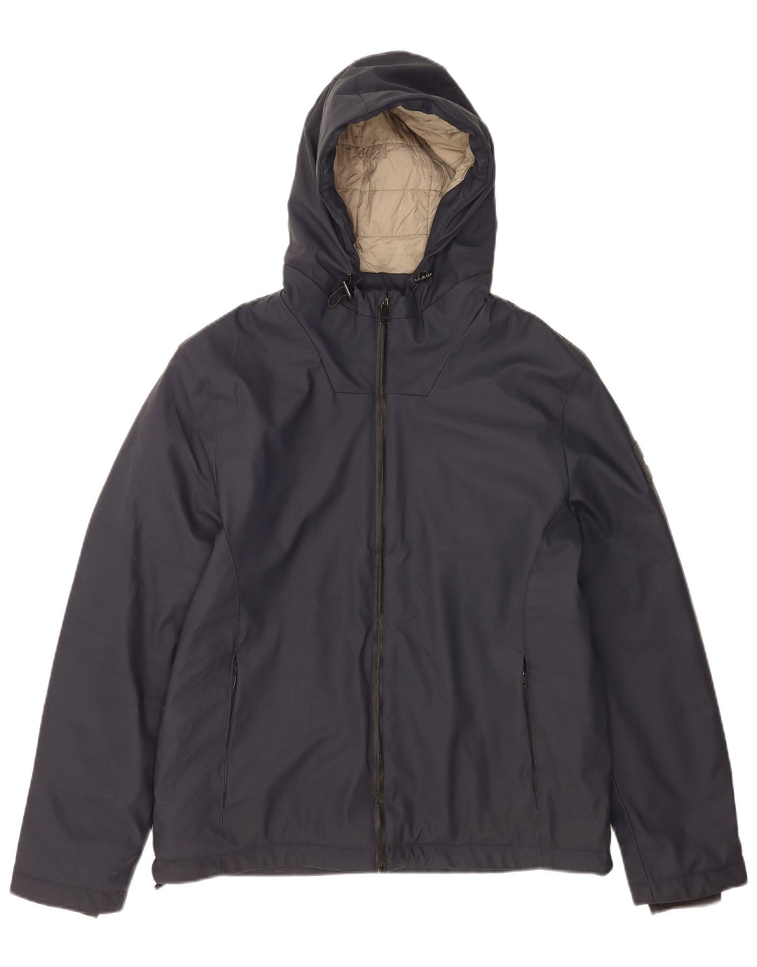 Liu Jo Chaqueta cortavientos con capucha para hombre UK 40 Large Poliéster azul marino