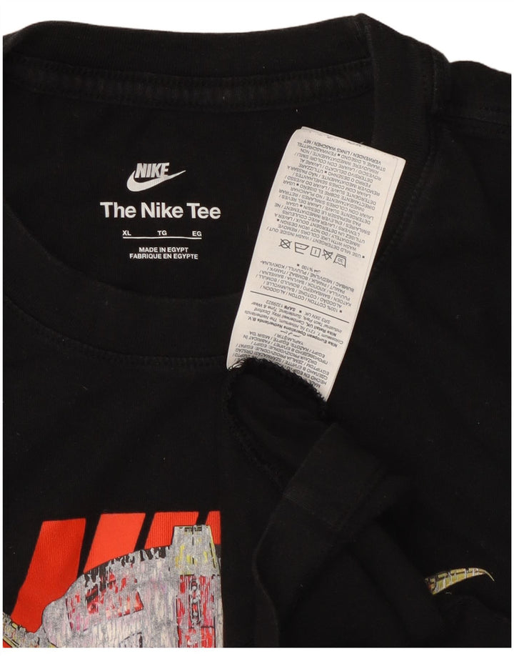 Nike Camiseta gráfica para hombre Top XL Algodón negro