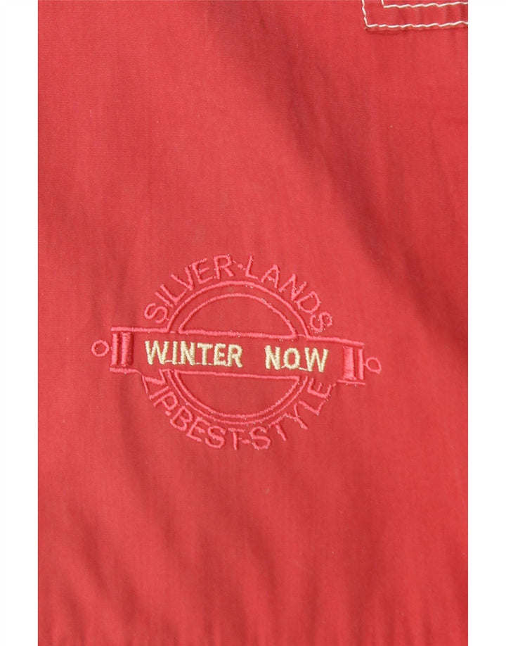 Chaqueta cortavientos vintage para hombre Reino Unido 42 XL Rojo