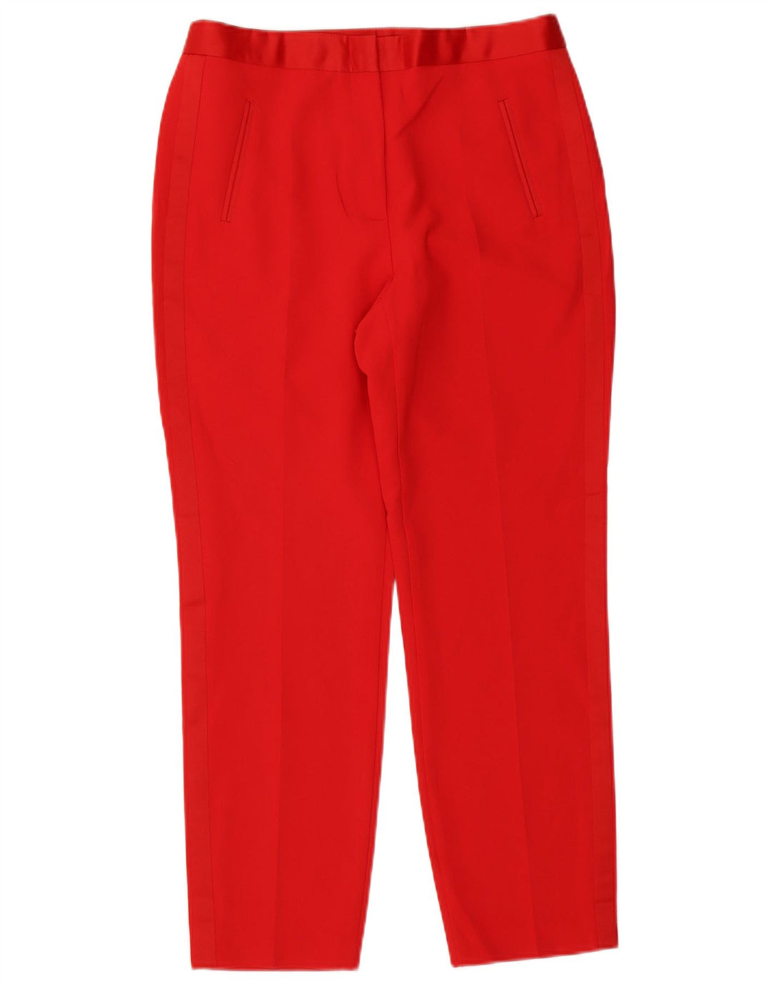 Zara Mujer Pantalón De Traje Slim Grande W32 L27 Rojo