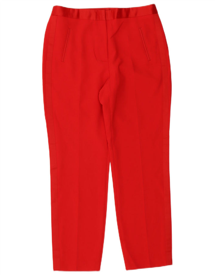 Zara Mujer Pantalón De Traje Slim Grande W32 L27 Rojo