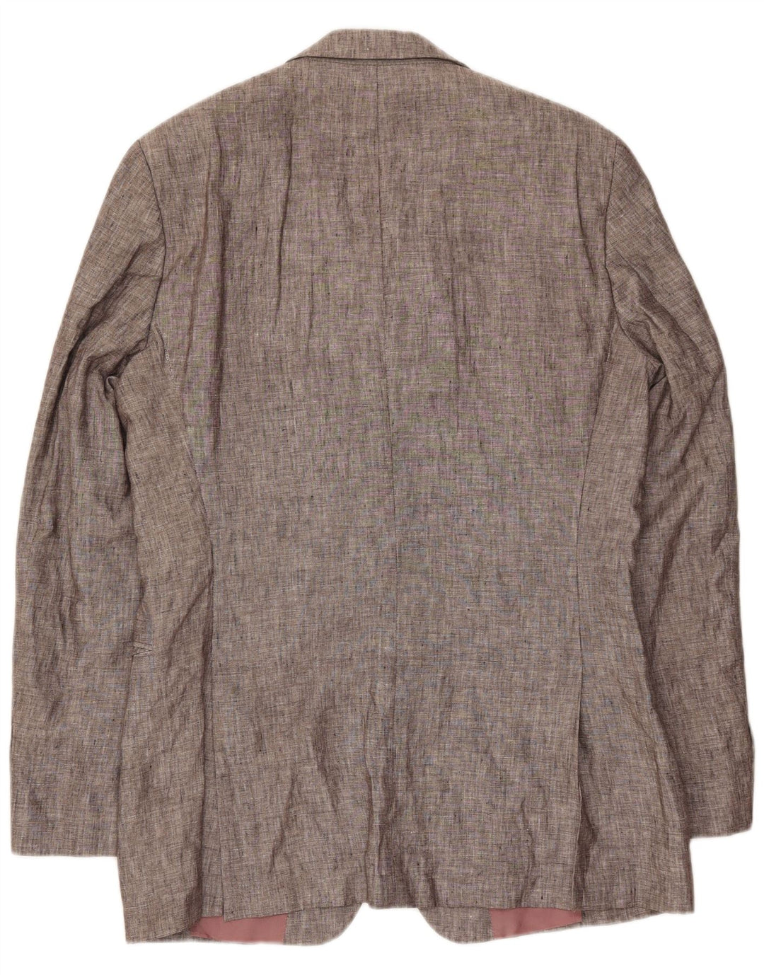 SOLBIATI Mens 2 Button Blazer Jacket UK 38 Medium Grey Flecked Linen