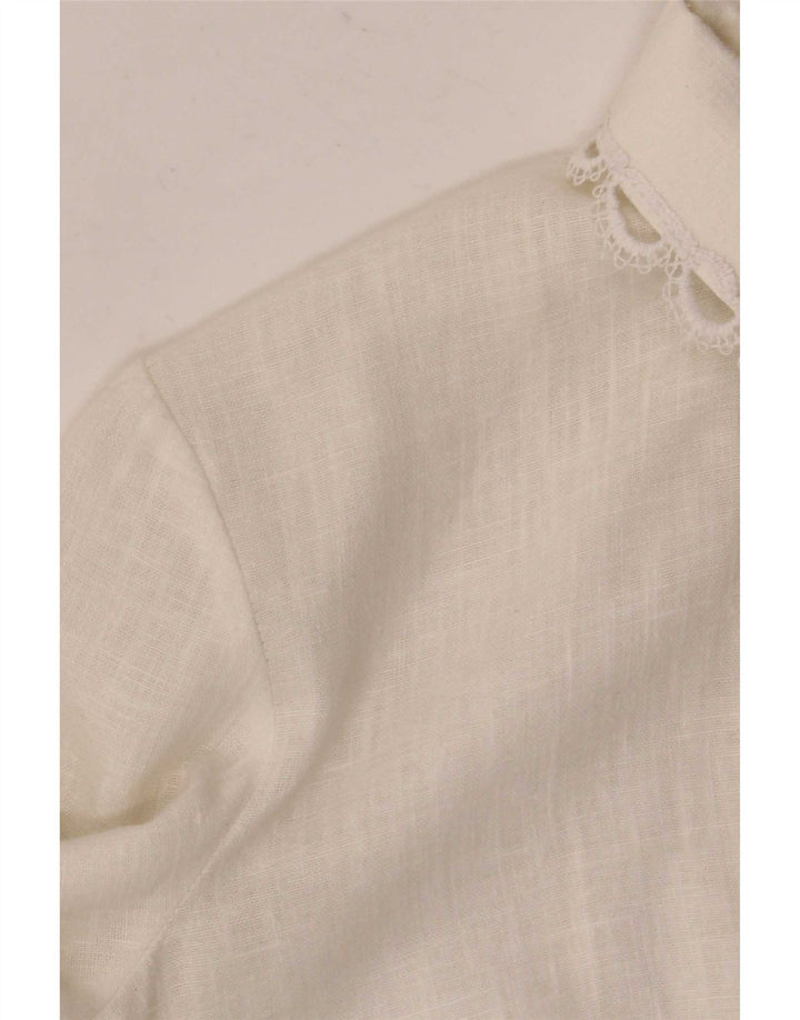 Hanne Modell Blusa camisera para mujer EU 38 Mediana Algodón floral blanco
