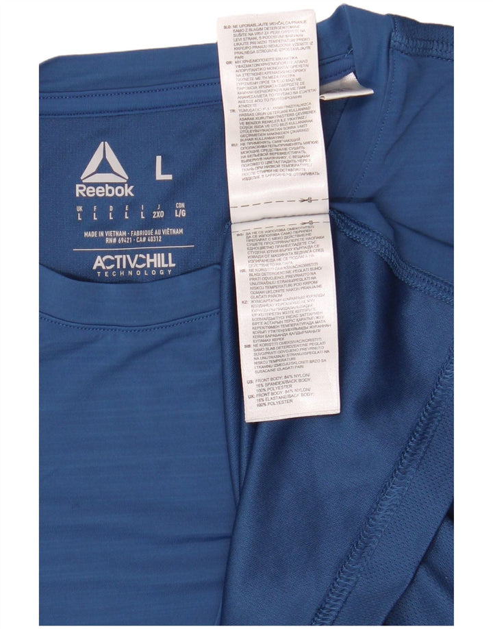 Camiseta Reebok Hombre Top Large Azul Poliéster