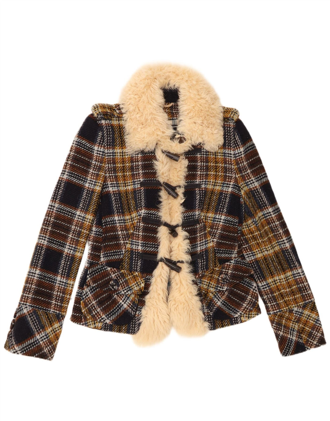 Drykorn Chaqueta tipo blazer de 4 botones para mujer UK 8 Small Multicolor Check