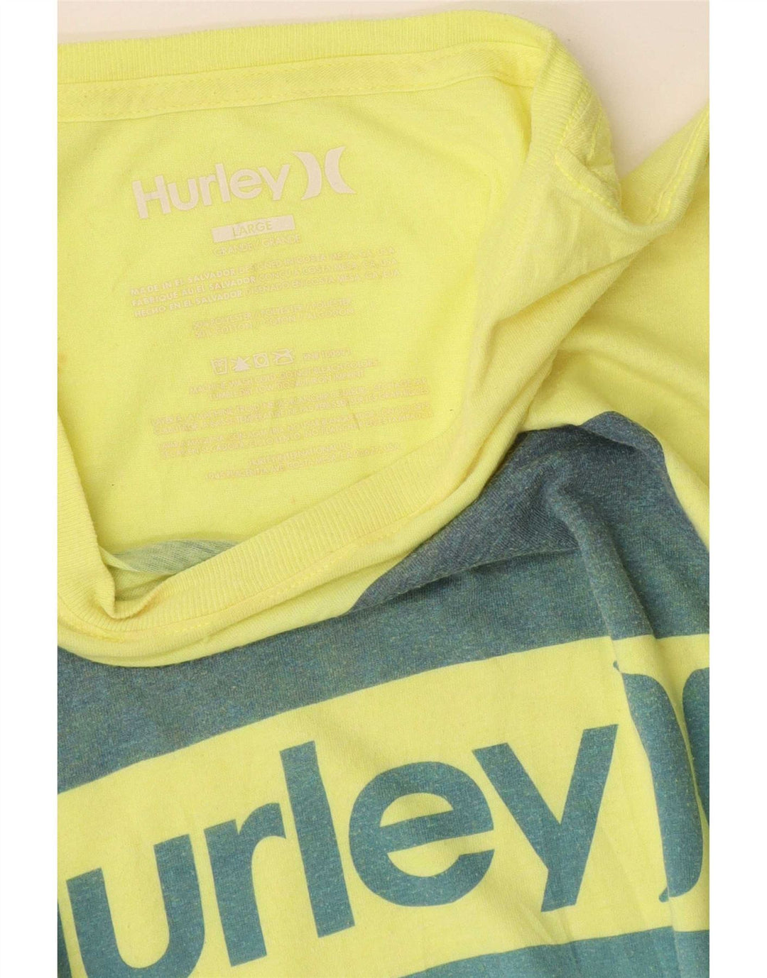 Hurley Camiseta Gráfica Para Hombre Top Grande Poliéster Amarillo